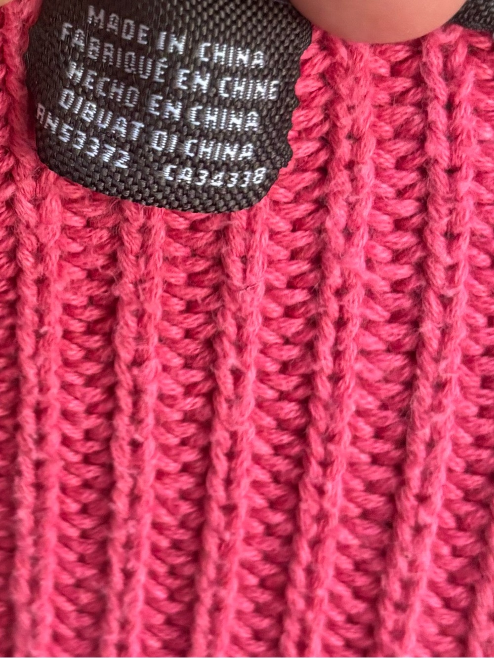 🌸French Connection 100% Cotton Millie Mozart Pink fisherman Rib Boatneck Sweater - Picture 8 of 16